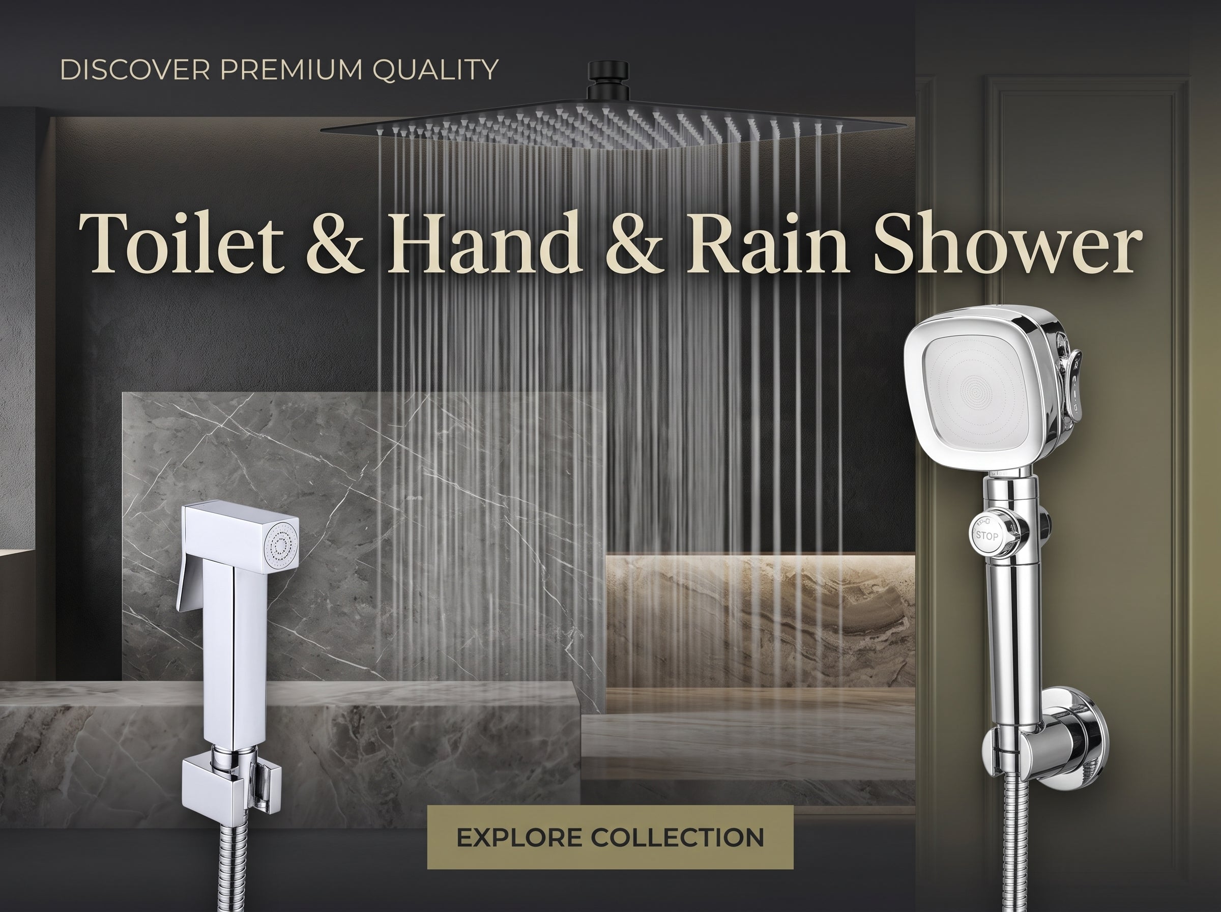 Toilet, Hand & Rain Showers